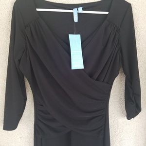 B-slim faux wrap dress